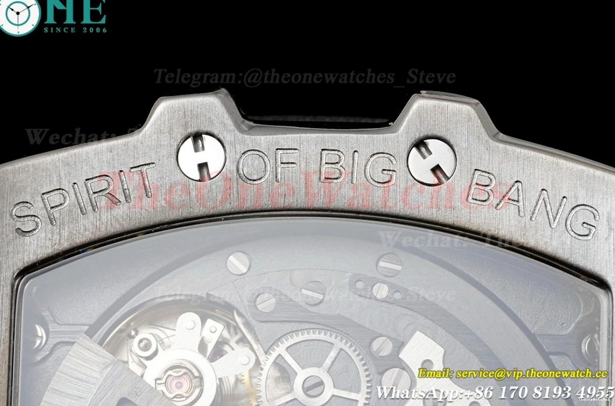 A7750 Big Chrono BBF Spirit Skeleton TI of 42mm Dial Bang Mod RU Blue 0117